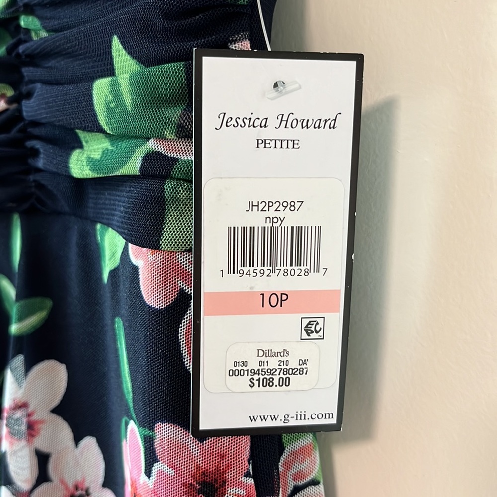 NWT 10P Jessica Howard pretty dress with flutter sleeves and pockets! - Picture 5 of 6
